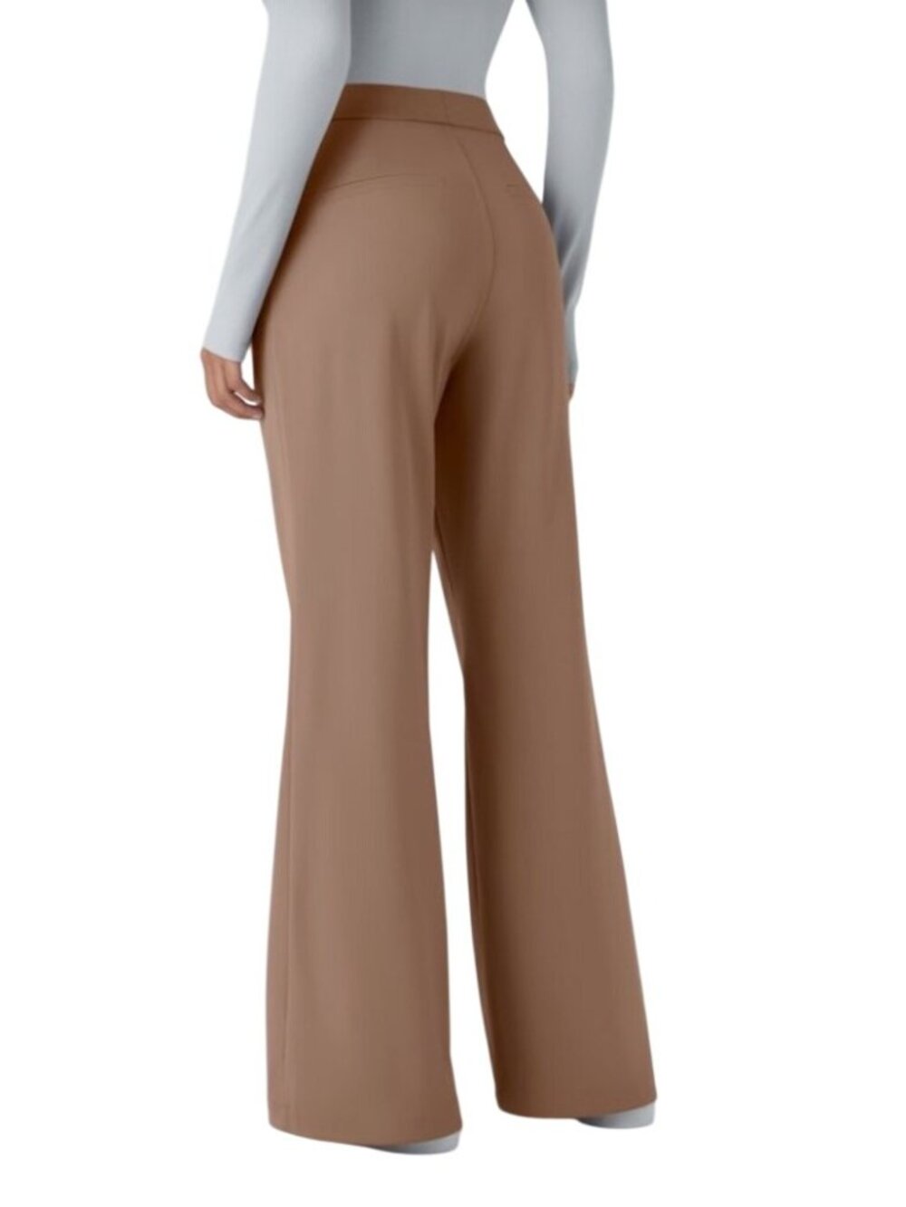 Halara Flex DayStretch High Waisted Flare Pants Pockets Burro brown S - Picture 3 of 11